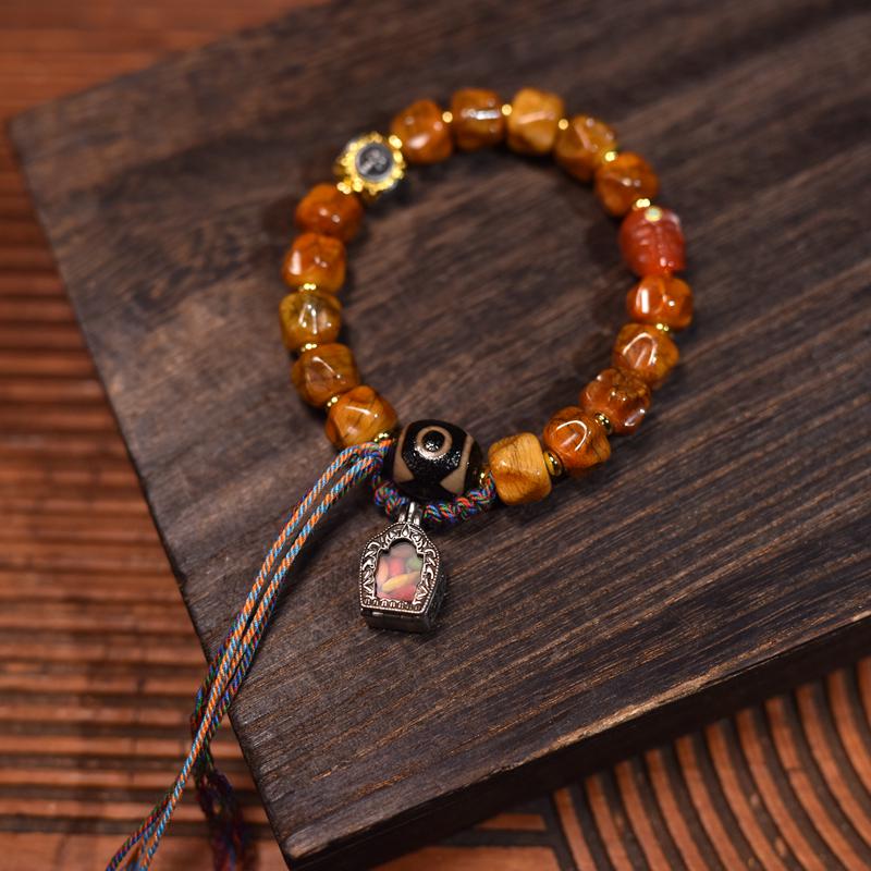 Tibetan Yak Bone Bracelet – Hand-Carved Bodhi Seed Style Beads for Men and Women