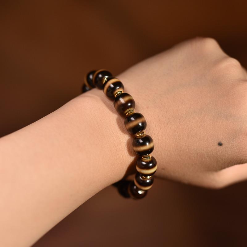 Tibetan Yak Bone Bracelet – Hand-Carved Bodhi Seed Style Beads for Men and Women
